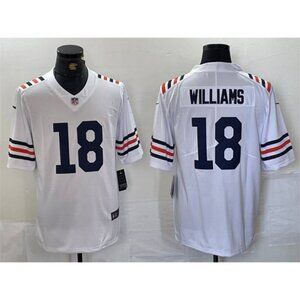 Mens Youths Kids Womens 18 Caleb Williams White Vapor Stitched Jersey